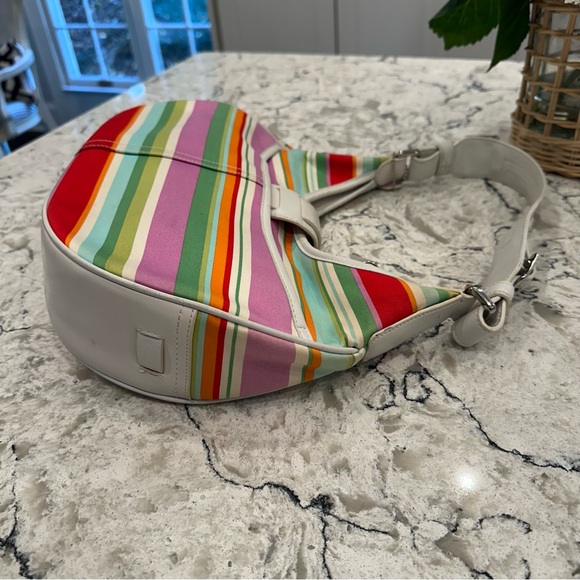 Coach Hampton Striped Crescent Hobo Bag, Style #F10702 - Picture 9 of 16